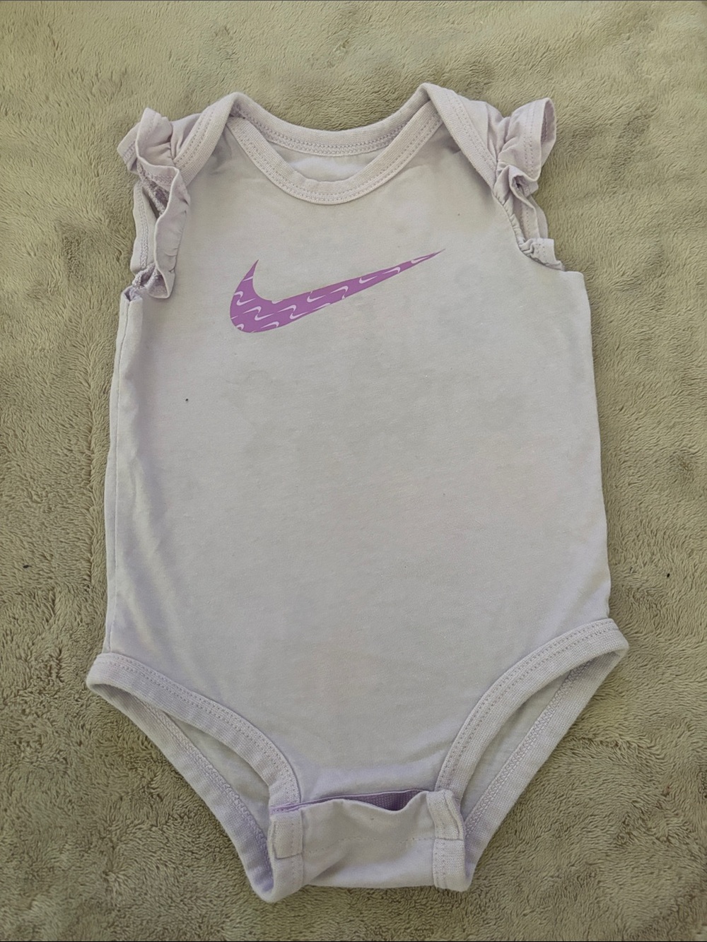 Nike Lilac Baby Bodysuit with Purple Swoosh